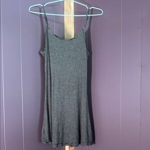 brandy melville. lack and white stripped cozy knit mini dress size small